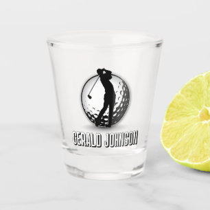 Minimalistisch Men Golf Monogram Design Schnapsglas