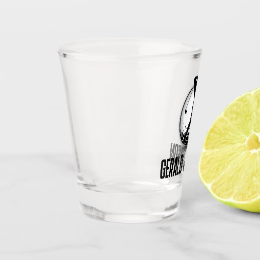 Minimalistisch Men Golf Monogram Design Schnapsglas (Links)