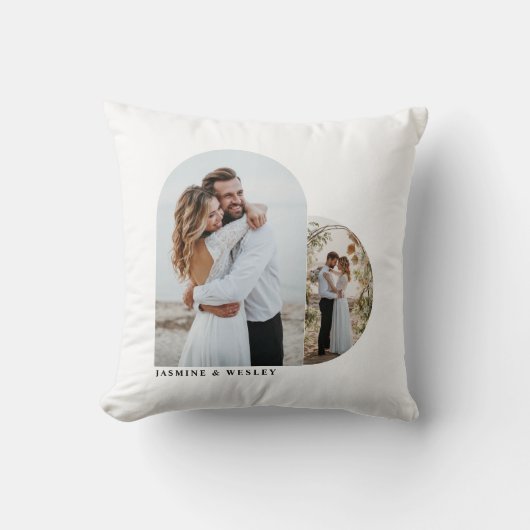 Minimalistisch Merrier Together Wedding Christmas Kissen (Vorderseite)