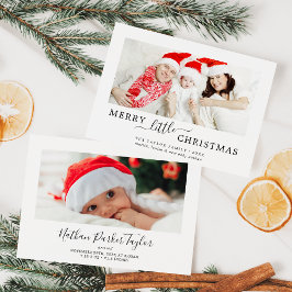 Minimalistisch Merry Little Christmas Baby Birth Feiertagskarte