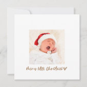 Minimalistisch Merry LIttle Christmas Baby Foto Bi (Vorderseite)