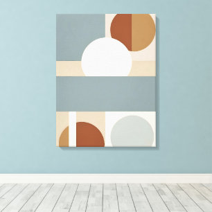 Minimalistisch Meted Geometric Abstrakt Leinwanddruck