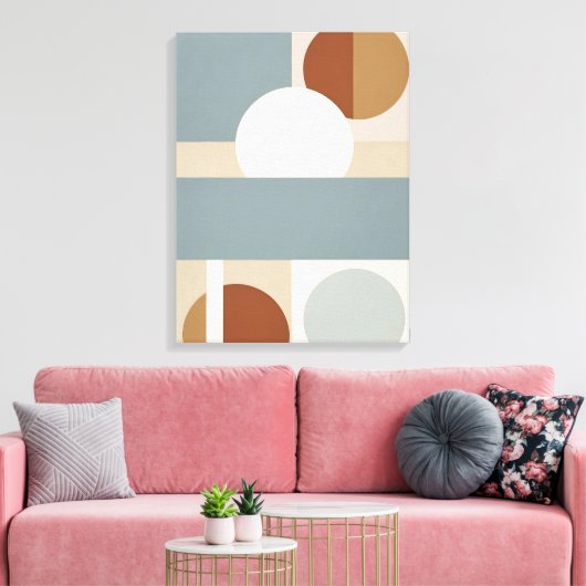Minimalistisch Meted Geometric Abstrakt Leinwanddruck (Insitu (Wohnzimmer))