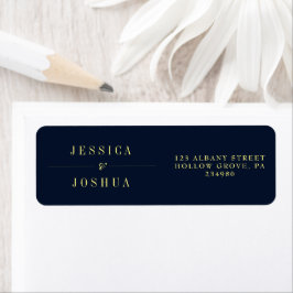 Minimalistisch Midnight Sky Navy Blue Wedding