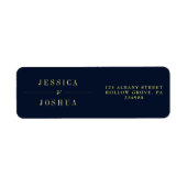 Minimalistisch Midnight Sky Navy Blue Wedding (Vorne)