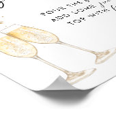 Minimalistisch Mimosa Bar Sign | BRAUTPARTY Poster (Ecke)