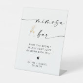 Minimalistisch Mimosa Bar Sign Sockelschild (Vorderseite)