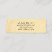 Minimalistisch Mini Visitenkarte (Rückseite)