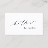 Minimalistisch Minimal Einfach Elegant Modernst Visitenkarte (Vorderseite)