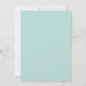 Minimalistisch Mint Green Script Graduation Party Einladung (Rückseite)