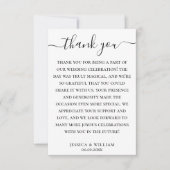 Minimalistisch mit eleganter Kalligrafie Dankeskarte (Vorderseite)