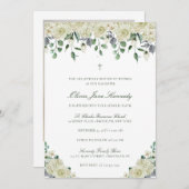 Minimalistisch mit Foto Katholische Taufe Einladun Einladung (Vorne/Hinten)