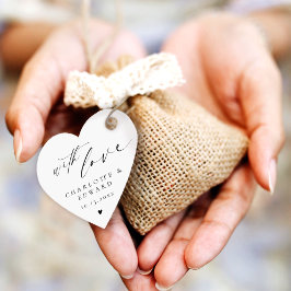 Minimalistisch mit Liebe-Gastgeschenke Hochzeiten- Geschenkanhänger