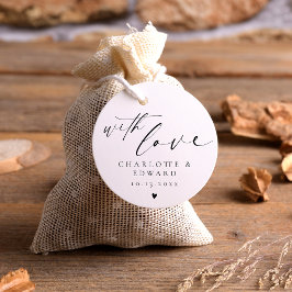 Minimalistisch mit Liebe-Gastgeschenke Hochzeiten- Geschenkanhänger