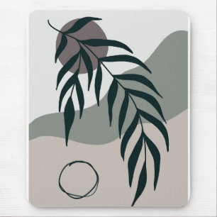 Minimalistisch mit Zweig-Silhouetten Mousepad