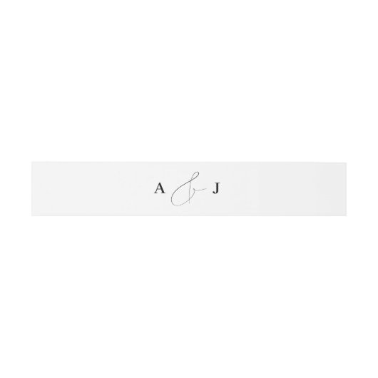 Minimalistisch-Moden-Kalligraphie-Ampersand-Monogr Einladungsbanderole (Flach)
