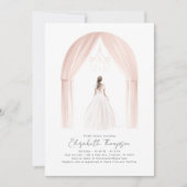 Minimalistisch Moder Romantische Brautdusche Einla Einladung (Vorderseite)