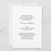 Minimalistisch Modern 1 Foto Abschluss Ankündigung (Rückseite)