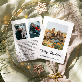 Minimalistisch Modern 3 Foto Weihnachts-Newsletter Feiertagskarte