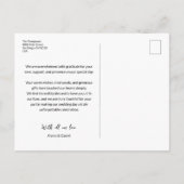 Minimalistisch Modern 3 Fotos Hochzeit danke Postkarte (Rückseite)