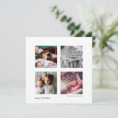 Minimalistisch Modern 4 Foto Collage Weihnachten (Stehend Vorderseite)