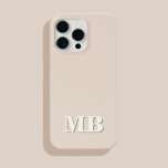 Minimalistisch-Modern-Anfangsmonogramm Case-Mate iPhone Hülle<br><div class="desc">Minimalistisches,  modernes Monogram Phone Case. Erstellen Sie Ihren eigenen personalisierten iPhone Case mit individuellem Anfangsnamen.</div>
