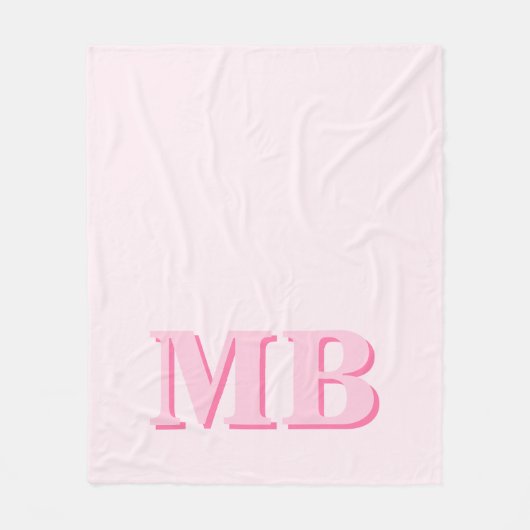 Minimalistisch-Modern-Anfangsmonogramm Fleecedecke (Vorderseite)