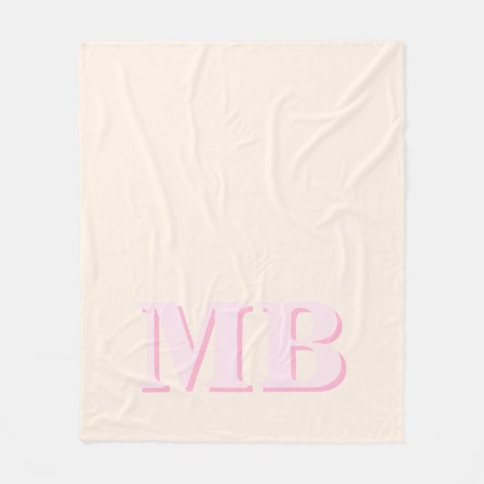 Minimalistisch-Modern-Anfangsmonogramm Fleecedecke (Vorderseite)