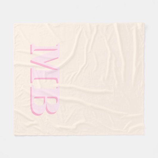 Minimalistisch-Modern-Anfangsmonogramm Fleecedecke (Vorderseite (Horizontal))