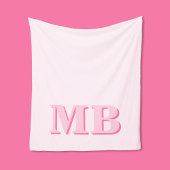 Minimalistisch-Modern-Anfangsmonogramm Fleecedecke