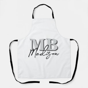 Minimalistisch-Modern-Anfangsmonogramm Schürze
