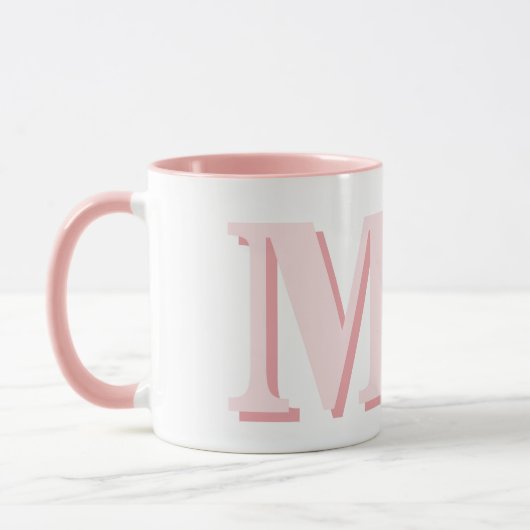 Minimalistisch-Modern-Anfangsmonogramm Tasse (Links)