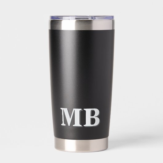 Minimalistisch-Modern-Anfangsmonogramm Thermobecher (Vorderseite)