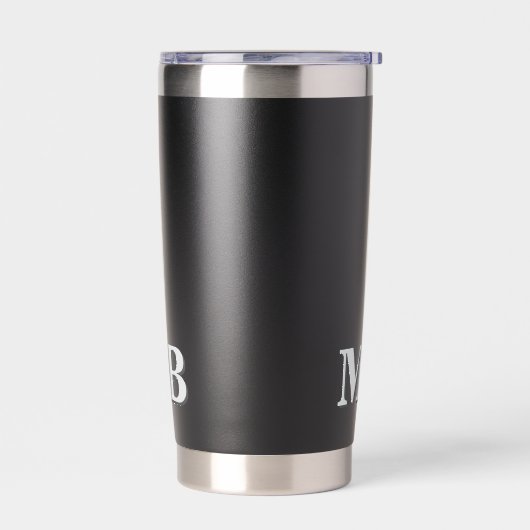 Minimalistisch-Modern-Anfangsmonogramm Thermobecher (Links)