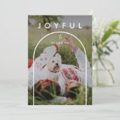 Minimalistisch Modern Arch Foto Weihnachten (Stehend Vorderseite)