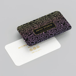 Minimalistisch Modern Art Studio Kreatives Lächeln Visitenkarte