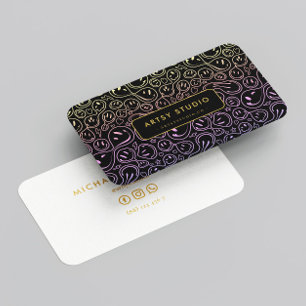 Minimalistisch Modern Art Studio Kreatives Lächeln Visitenkarte