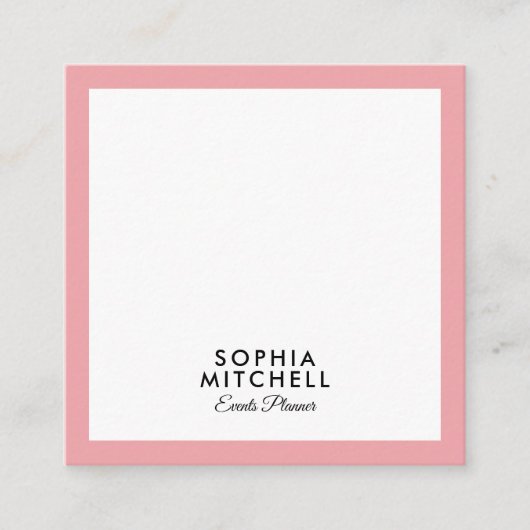 Minimalistisch modern Beruflich Quadratische Visitenkarte (Vorderseite)