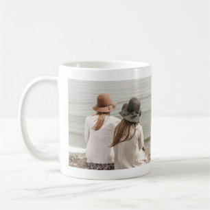 Minimalistisch Modern Best Friend Foto Kaffeetasse