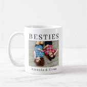 Minimalistisch Modern Best Friends BESTE FREUNDIN Kaffeetasse (Links)