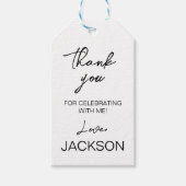Minimalistisch Modern Birthday Party Danke Geschenkanhänger (Vorderseite)