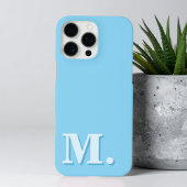 Minimalistisch Modern Blue Monogram Initial Case-Mate iPhone Hülle