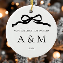Minimalistisch Modern Bow Erster Weihnachten Verlo