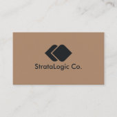 Minimalistisch Modern Brown Bold Black Sleek White Visitenkarte (Vorderseite)