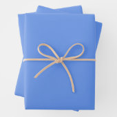 Minimalistisch Modern Cornflower Blue Geschenkpapier Set (Beispiel)