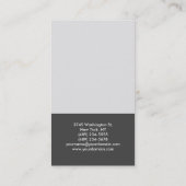 Minimalistisch Modern Creative Grau Schlicht Visitenkarte (Rückseite)
