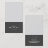 Minimalistisch Modern Creative Gray Visitenkarte (Vorne/Hinten)
