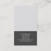 Minimalistisch Modern Creative Gray Visitenkarte (Rückseite)