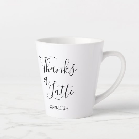 Minimalistisch-modern dank neuester Schwarz-weißer Milchtasse (Rechts)