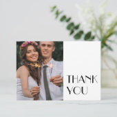 Minimalistisch Modern Deko Frame Foto Flat Vielen Dankeskarte (Stehend Vorderseite)